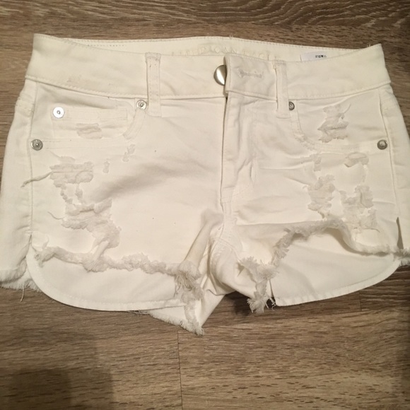 American Eagle Outfitters Pants - American Eagle white jean shorts